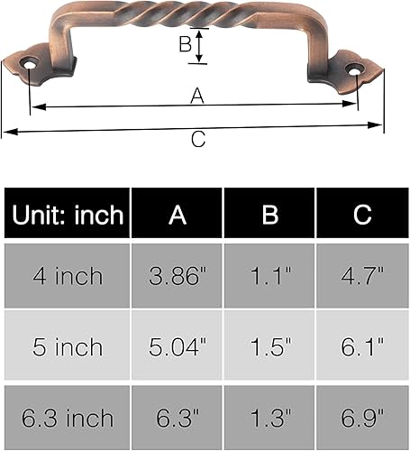 Ouvin Maniglione per porta, cancello in legno da giardino, porta di capanno, fienile, armadio, 2 pz. , nero - Honorern