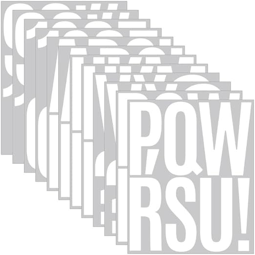 Bekecidi Lettere Adesive in Vinile da 5 Pollice, 12 Fogli Autoadesivi con Lettere Adesive e Numeri, Impermeabili Nero, per Cartelli, Poster, Finestre, Cassette Postali, Auto, Camion (C) - Honorern