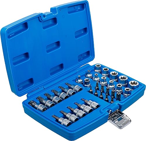 Juego de puntas y llaves de vaso | 10 mm (3/8') | perfil en T (para Torx) | 34 piezas - Honorern