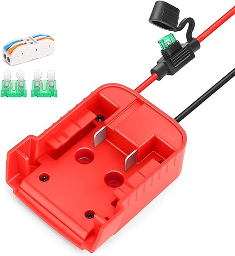 Adattatore per Batteria Power Wheels Adattatore per Milwaukee 18V Connettore di Alimentazione per Batteria con portafusibili per RC Car Toys Robotics - Honorern