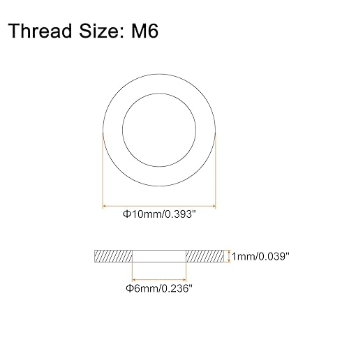 sourcing map Rondelle piatte M26, in rame, 26 mm di diametro interno x 32 mm di diametro esterno x 2 mm di spessore, per viti a bullone, riparazioni di fabbriche, cucine, negozi e costruzioni - Honorern