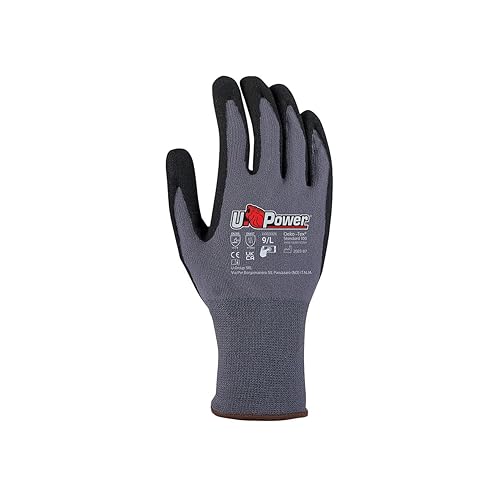 U-Power Merengue Guanti Da Lavoro Antifortunistica Supporto Nylon Spandex Protezione Rischi Meccanici Grigio 7/S - Honorern