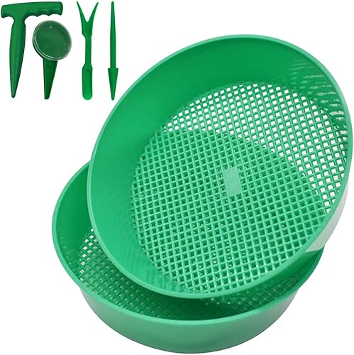 6PCS Setaccio da Giardino Grande in Plastica,Setaccio per Terreno Setaccio Giardino,Setaccio Rotondo per Terra Sassi Compost Sabbia Pietrisco e Semenza - Honorern