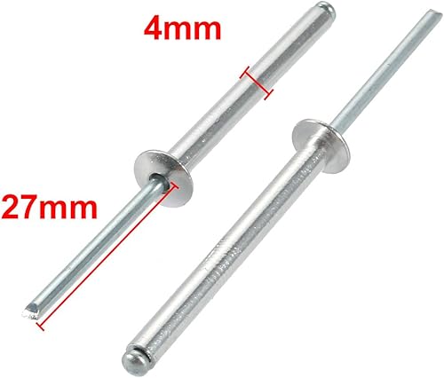 4mm x 40mm Cieco Rivetti, 30pz Alluminio/Acciaio Aperto Fine Rivetto Fissaggio - Honorern