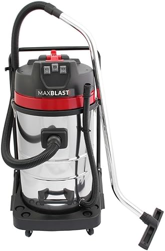 Sistema di pulizia delle grondaie 80L Wet & Dry Aspiratore per grondaie e tubi di scarico a lunga portata 1,2m - 7,2m Diametro 51mm Bocchette in alluminio 3000W Triplo motore industriale 9m Cavo - Honorern