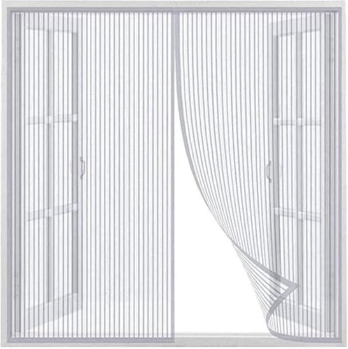 Porta zanzariera Magnetica 80x130cm, Autoadesivo Zanzariera, Autoadesiva Traspirante, Maglia Magnetico, per Porte d'Ingresso,Porte, Cortili（Nero） - Honorern