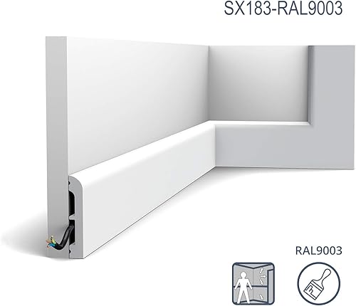 Battiscopa SX183 RAL 9003 (bianco di sicurezza) - Honorern