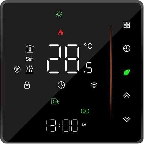 Termostato Smart Wifi Caldaia a gas/acqua Riscaldamento Termostato ambiente Telecomando Regolatore di temperatura programmabile digitale Umidità Tuya Funziona con  Alexa Google Home 95~240VAC - Honorern
