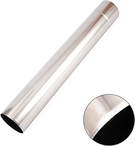 5 tubi per camino in acciaio inox, Ø 6 cm, tubo per stufa, tubo rotondo in acciaio inox, tubo per camino antiruggine, per scarico sicuro dei gas di combustione - Honorern