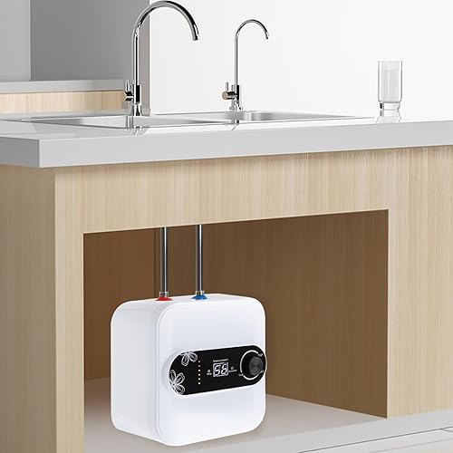 Caldaia da incasso, 8 l, scaldabagno elettrico, 1500 W, 220 V, scaldabagno istantaneo, 30 – 65 °C, per lavabo, cucina, bagno, bianco - Honorern
