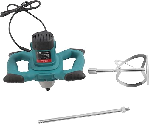 Miscelatore per calcestruzzo, 2100 W, miscelatore manuale a 6 marce, 800 giri/min, malta con testa di miscelazione a forma di S, per vari materiali di viscosità media - Honorern