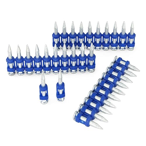 MTSD-22 12 calibro 7/8 di pollice X .109 di pollice a gambo liscio perno di azionamento in plastica zincato meccanico per chiodatrice a gas per calcestruzzo e acciaio 1000 PCS/Box (1, Box) - Honorern