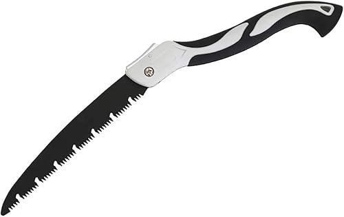 Sega a mano pieghevole, robusta SK5 in acciaio al carbonio ad alto tenore di carbonio, sega per potatura di alta qualità, con chiusura sicura, impugnatura morbida per campeggio, giardinaggio - Honorern