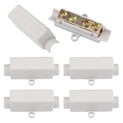 ZYEKIU 5Artículo Connettori in Ottone Conduttore Doppia Viti 1000V 100A Kit Morsettiere Cablaggio Amperometro Morsetto Filo di Testa ABS Connettori Elettrici Morsettiera Elettrica Connettori Cavi - Honorern