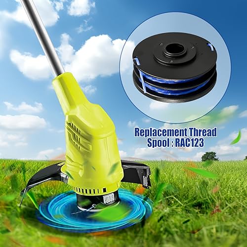Rocchetti di filo di ricambio RAC123 per Ryobi RAC123 5132002671, bobina compatibile con tagliaerba Ryobi RLT4027, RLT4125, RLT5027, RLT5127, RLT6030, RLT6130 (3 bobine) - Honorern