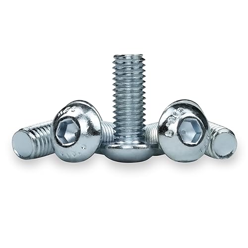 25 viti a testa bombata con esagono incassato – Viti a testa piatta, viti a testa piatta, viti a testa tonda (M5 x 20 mm, 25) - Honorern