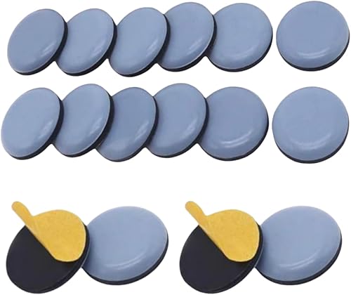 16 pezzi Guide in Teflon autoadesive, Ø 25 mm Guide per mobili in Teflon, set di guide per sedie rotonde blu per la protezione del pavimento, per proteggere efficacemente i pavimenti - Honorern