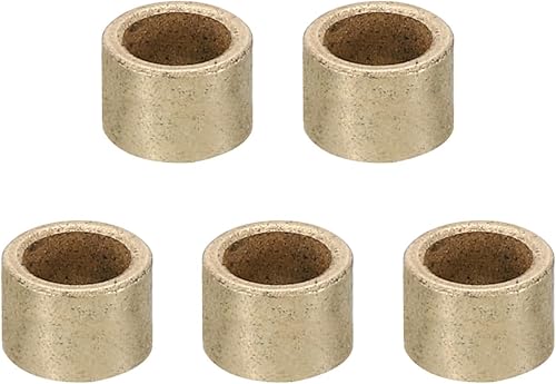 PATIKIL Distanziatori in Ottone M5, 5pz Distanziatori Metallici in Ottone 5mm ID x 9mm OD x 5mm L Distanziatori a Vite Ottone per Viti 1/5 Pollice o M5 - Honorern