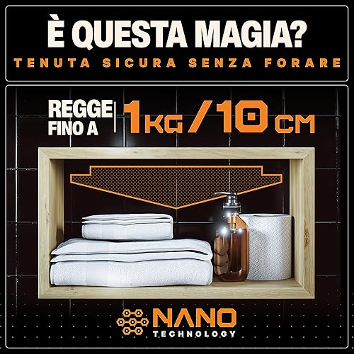 BAURIX® Nastro Biadesivo [6m] - Biadesivo Extra Forte - Nastro Biadesivo Extra Forte Trasparente in silicone lavabile - Biadesivo Forte versatile - Pellicola Biadesiva Forte - Honorern
