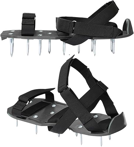Scarpe Aeratore per Prato | Aeratore per Terreno Compattato con Punte - Calzature con Chiodi per Arieggiare Prati Giardini Parchi e Aree Verdi - Honorern