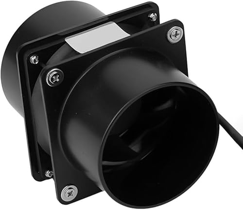 Ventola di Ventilazione dell'Aria di Scarico del Condotto ad Alta efficienza energetica con Regolazione della velocità e Funzionamento Silenzioso Ventola USB per Estrazione Polvere (Nero) - Honorern