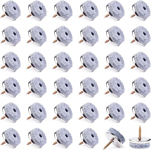 50 feltrini per unghie, 18 mm, in feltro, per mobili, per pavimenti e mobili - Honorern