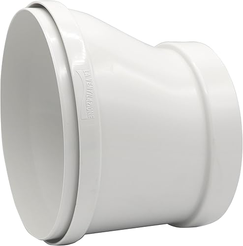 La Ventilazione CRCE1512B Riduzione eccentrica per tubi tondi da ø 150 a ø 125 mm, bianca - Honorern