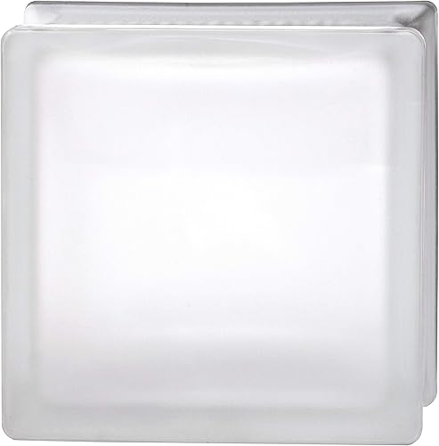 Vetromattone Liscio Satinato 2 lati Neutro Liscio Privacy 2L cm. 19x19x8-6 pezzi - Honorern