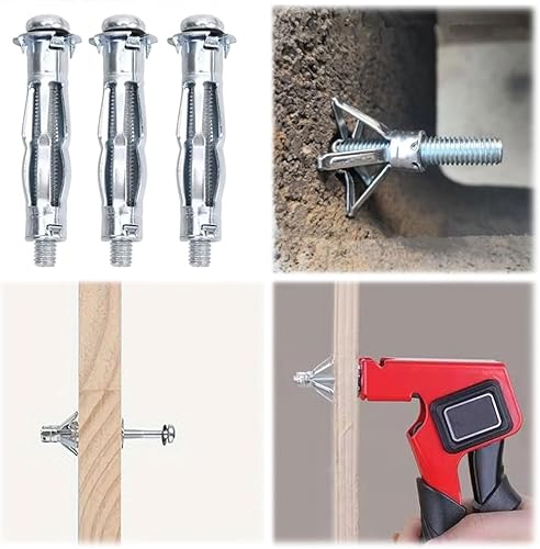 30 tasselli per cavità con viti, tasselli per cavità in metallo zincato, tasselli per parete cava M8 x 52 mm, tasselli di espansione, tasselli per cavità in metallo, per fissaggio in - Honorern