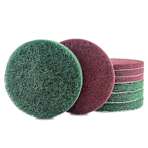 8 Pezzi Dischi Abrasivi, Velcro Abrasivo in Pile,125mm Kit di Pulizia per Trapano per la Pulizia di Bagno e Cucina, Spugne Abrasive per Legno, Metallo, Plastica e Altri Materiali - Honorern