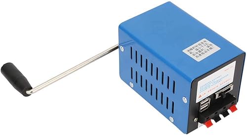 Generatore a Manovella, Generatore di Carica USB Carica Portatile Generatore di Ricarica di Emergenza Dynamotor di Sopravvivenza di Emergenza Power Bank Esterno per Comunicazion - Honorern
