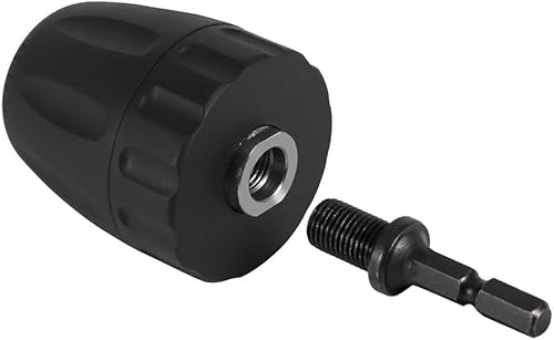 Mandrino per Avvitatore, Mandrino SDS Mandrino Autoserrante 3/8-24UNF 0.8-10MM Clip Mandrino Autoserrante con Attacco per Asta Esagonale 1/4' - Honorern