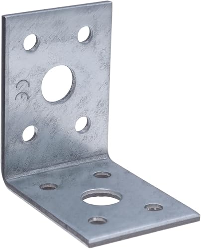 Squadretta di Giunzione Angolo Staffe 90 Angolo 50x50x50x2 Zincato per Armadi di Legno Mobili Brace Shelf Supporter (Confezione da 10) - Honorern