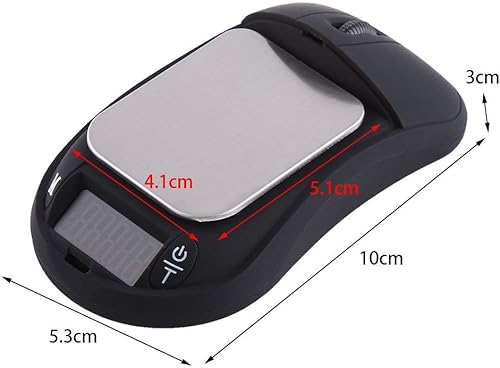 Bilancia elettronica per mouse, portatile, mini bilancia digitale tascabile, 5 unità regolabili, a forma di topo, gioielli di alta precisione, bilance dorate 500g/0.01g - Honorern
