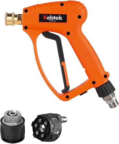 Pistola per idropulitrice Kebtek 5200 PSI con 5 ugelli a getto d'acqua, adattatore per Karcher K2-K7, interfaccia tubo flessibile M22 14MM, ugello a connessione rapida da 1/4” - Honorern