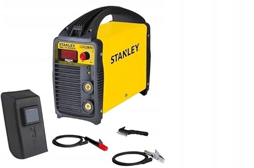 Stanley Saldatrice portatile con valigetta e casco per saldatura, elettrodo Ø1,6-3,2 mm, 10-130A, 90V - Honorern