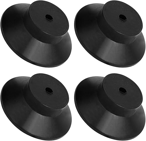 48mmx18mm Aria Compressore Piedino Imbottitura x 4pz Gomma Aria Compressore Piede Imbottitura Sostituzione per Aria Compressori, [Nero] - Honorern