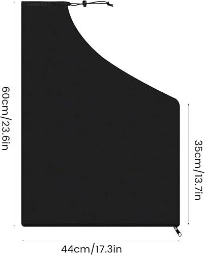 Sacchetto di raccolta per foglie, 60 x 44 cm, nero: sacchetto impermeabile Oxford con chiusura lampo, sacchetto di ricambio per giardino, prato, aspiratore per foglie, scambiare foglie, sacchetti per - Honorern