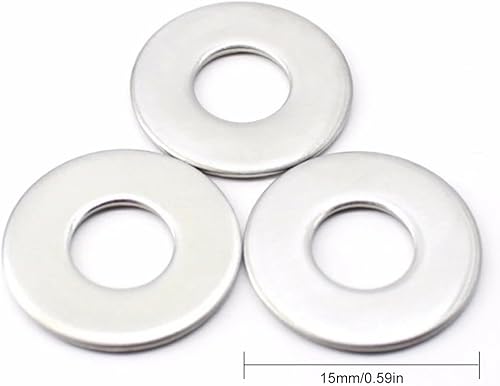 100 Pezzi M5 x 15mm Rondelle Acciaio Inox 304 Metaliche Piatte Rondella Piana Rondelle Alzaporta O Ring Rondella Viti Rondelle Piatte per Viti Bulloni Riparazioni - Honorern