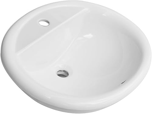 Lavabo sopra-piano con foro rubinetto 57x49cm - LS65 - Honorern
