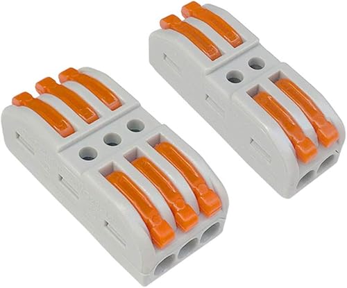 30 Pezzi SPL-2 / SPL-3 Leva-Dado Cavo Connettore Kit, Bilaterale Conduttore Compatto Connettore, Morsettiera Connettore Molla, Morsettiera Cavo Connettore Rapido - Honorern