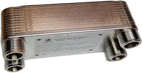 Nordic Tec Ba-16-22 - Scambiatore di calore in acciaio INOX, 22 piastre da 100 kW - Honorern