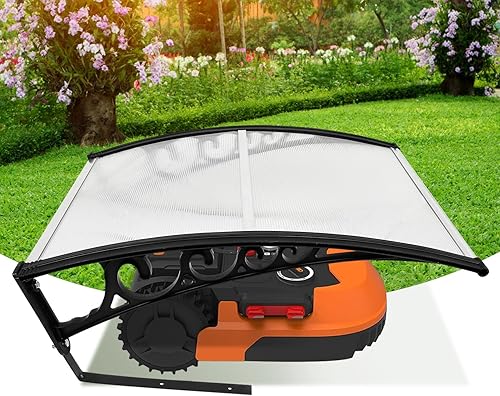 Robot tosaerba, garage per robot tosaerba, in plastica PP, resistente ai raggi UV, per robot tosaerba, protezione dalle intemperie, 106 x 87 x 50 cm, bianco - Honorern