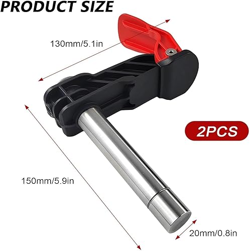 2 Pezzi Morsetti da Falegname, 20 mm Morsetto da Banco Regolabile in Acciaio Inossidabile, Distanza Massima di Serraggio 100 mm Attrezzi per Legno, per Intaglio del Legno, Routing (Rosso) - Honorern