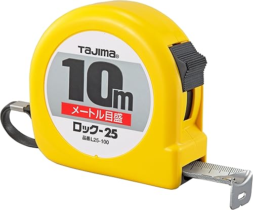 Tajima H5PA0MY 'Hi Lock' metro a nastro, giallo, 10 m x 25 mm - Honorern