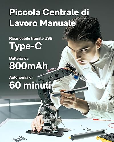 HOTO SNAPBLOQ™ S-A01 Set di Cacciaviti di Precisione Master 3.7V, 56PCS, 3 Coppie, Mini Cacciavite Elettrico, 250RPM, LED Luminoso, per elettronica, telefoni, laptop e progetti fai-da-te. - Honorern