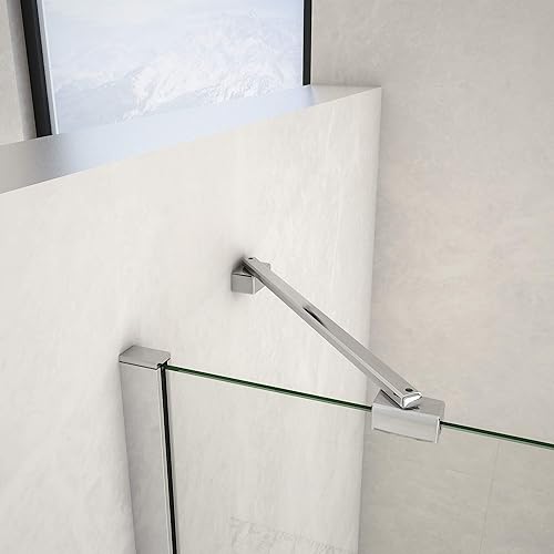 Barra Di Supporto Regolabile da 73-120 cm per Rinforzare Parete Box Doccia in Acciaio inossidabile Cromato Lucido - Honorern