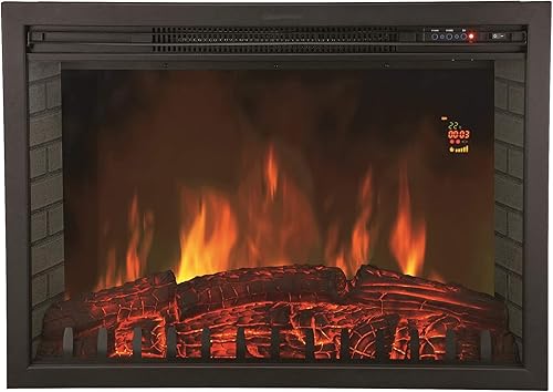 CHEMIN'ARTE Inserto elettrico OXFORD XL da incasso - caminetto elettrico da incasso con luce LED Effetto fiamma - LED - 76x23x54cm- 2000 W - Honorern