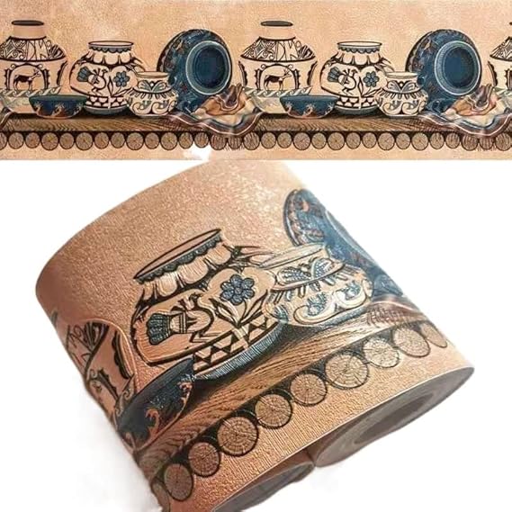 Bordo Carta da Parati Adesivi for bordi da parete in rilievo fai-da-te Vinile Decorazioni for la casa impermeabili Carta da parati autoadesiva Adesivo for linea di vita del piede Decorazione della cuc - Honorern