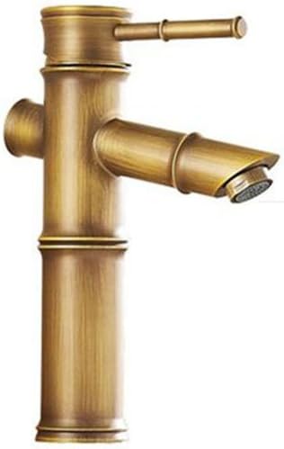 Ayl, rubinetto miscelatore per lavandino, in pieno rame anticato color bronzo, stile vintage, da cucina, bagno, hotel, Rame, 3 Joints Break Mouth - Honorern